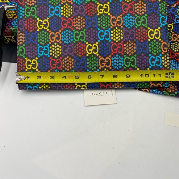Gucci supreme Psychedelic print GG canvas coated zip pouch made in Italy - Picture 10 of 13